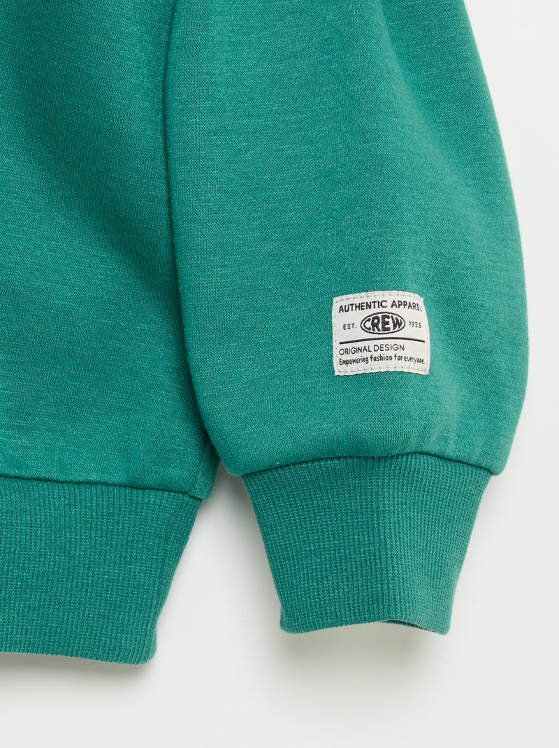 Sudadera con capucha estampada Verde - Kiabi