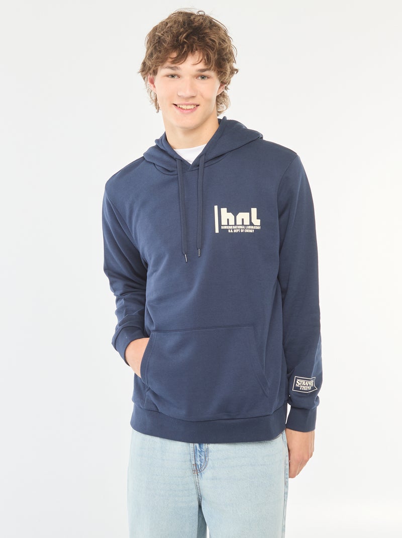 Sudadera con capucha estampado en ambos lados 'Stranger Things' Azul - Kiabi