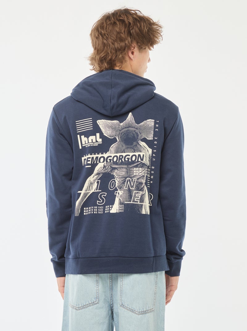 Sudadera con capucha estampado en ambos lados 'Stranger Things' Azul - Kiabi