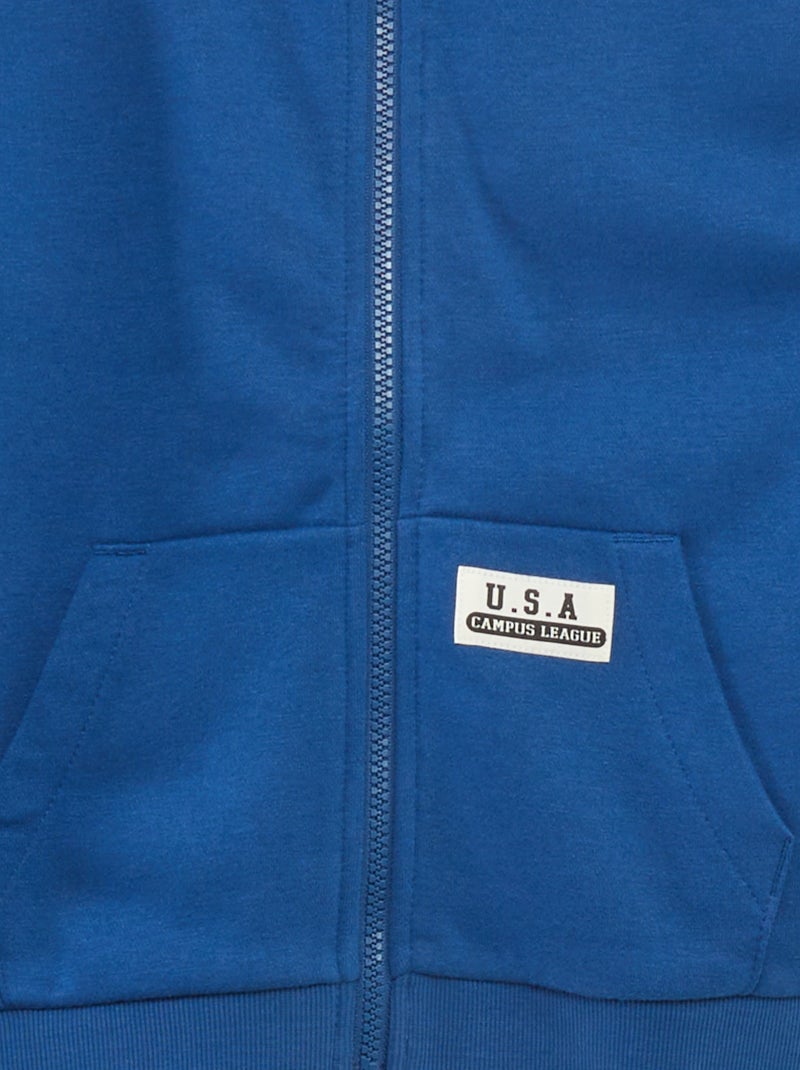 Sudadera con capucha estilo americano AZUL - Kiabi