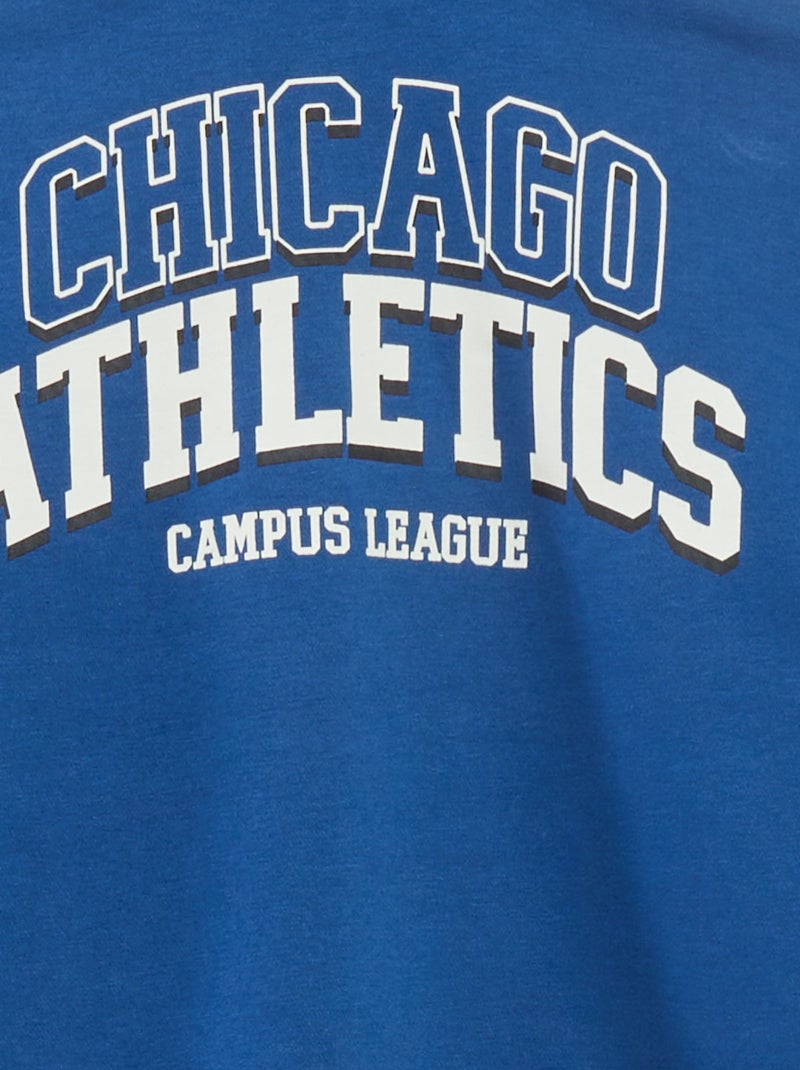 Sudadera con capucha estilo americano AZUL - Kiabi