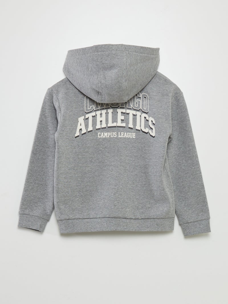 Sudadera con capucha estilo americano GRIS - Kiabi