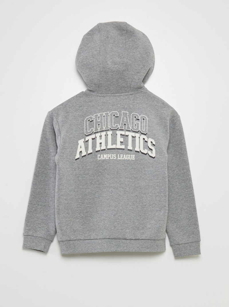 Sudadera con capucha estilo americano GRIS - Kiabi