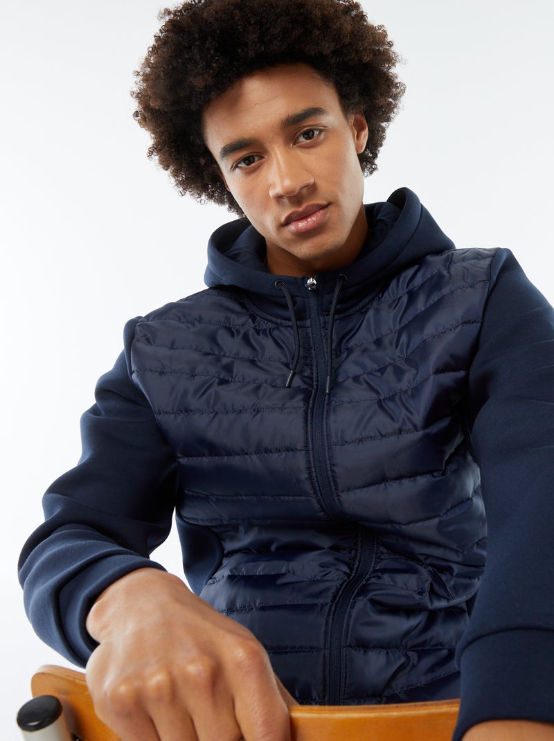 Sudadera con capucha estilo anorak azul - Kiabi