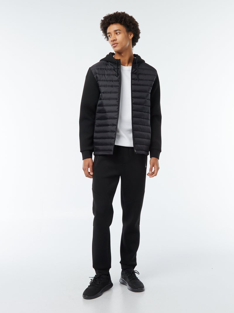 Sudadera con capucha estilo anorak negro - Kiabi