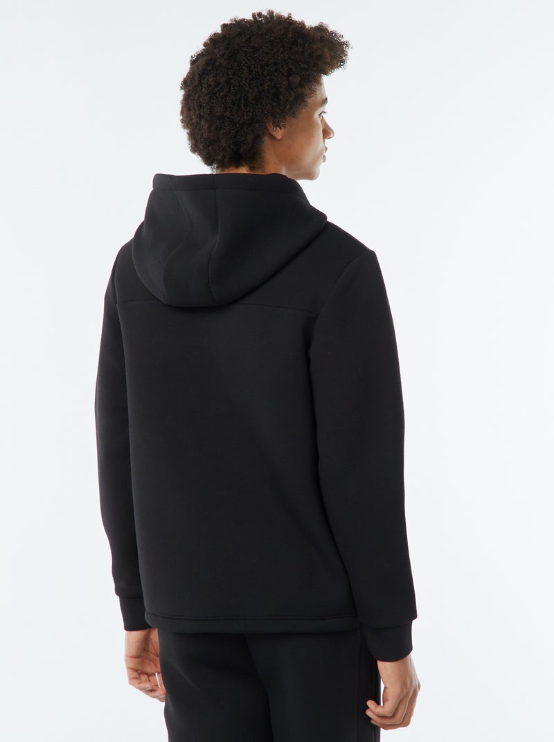 Sudadera con capucha estilo anorak negro - Kiabi