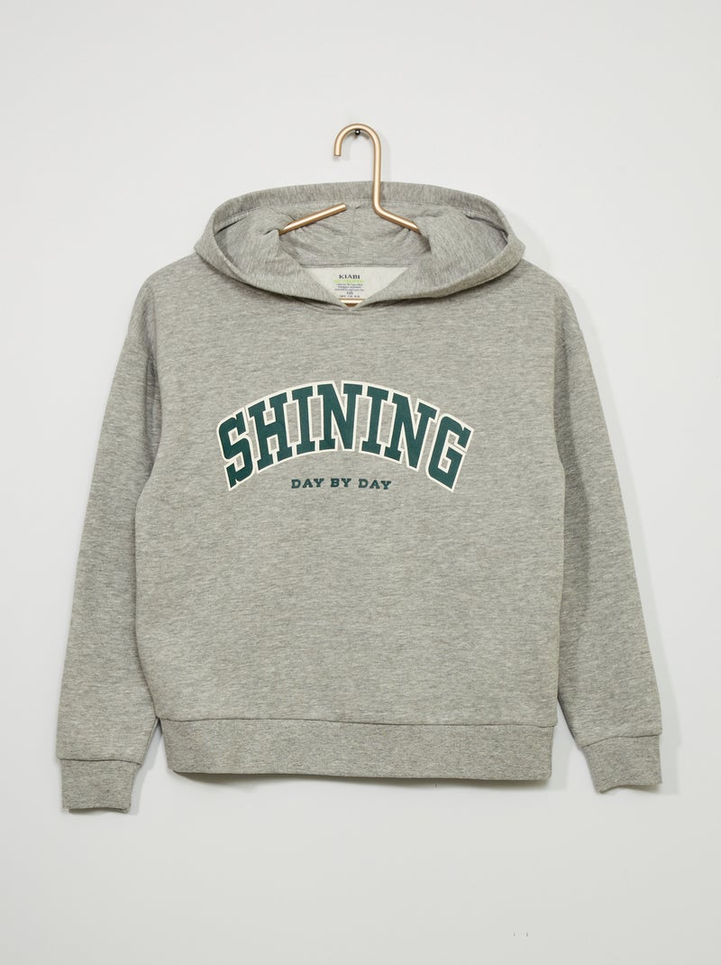 Sudadera con capucha estilo campus GRIS - Kiabi