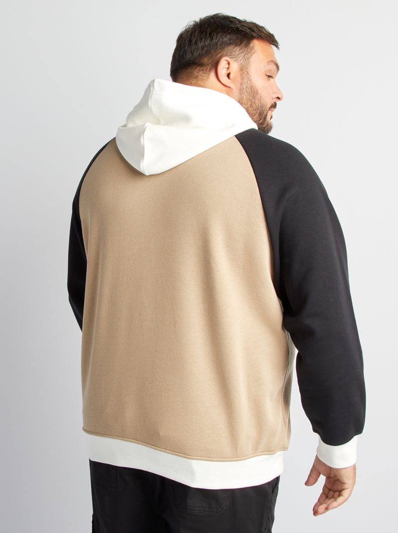 Sudadera con capucha estilo universidad americana BEIGE - Kiabi