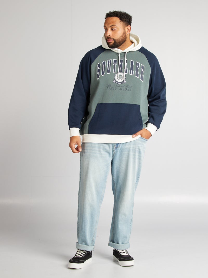 Sudadera con capucha estilo universidad americana VERDE - Kiabi