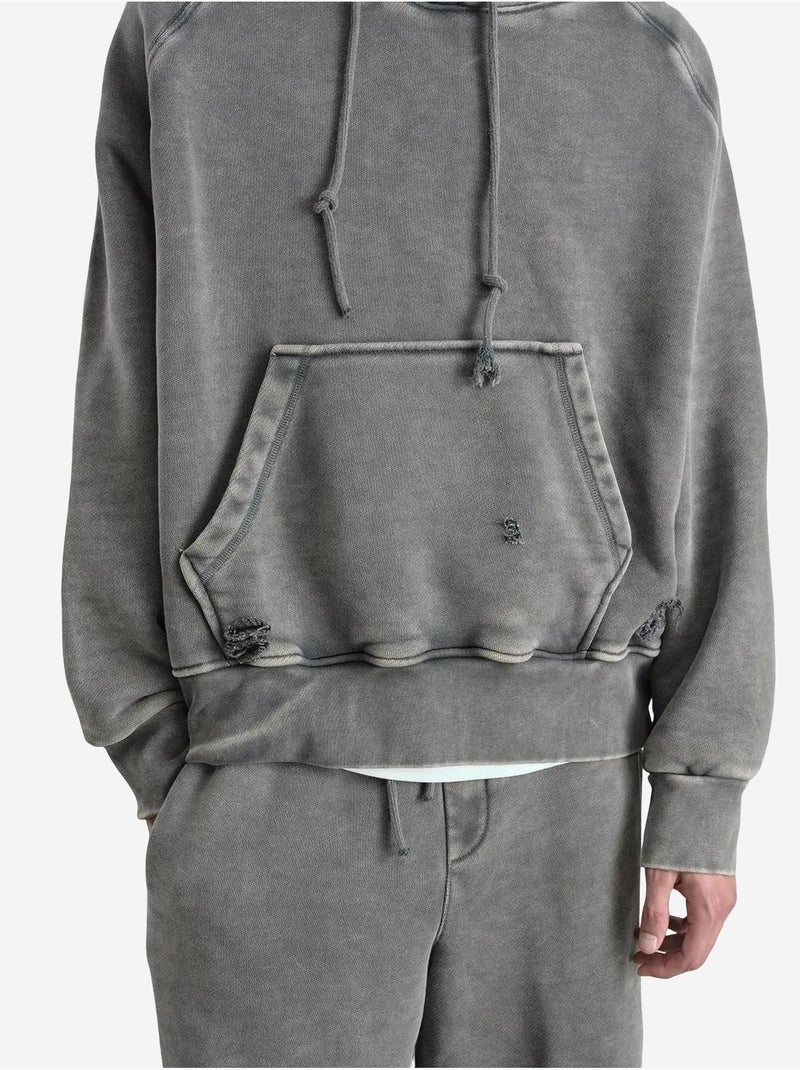 Sudadera con capucha extragrande y bolsillo giesto Caqui - Kiabi