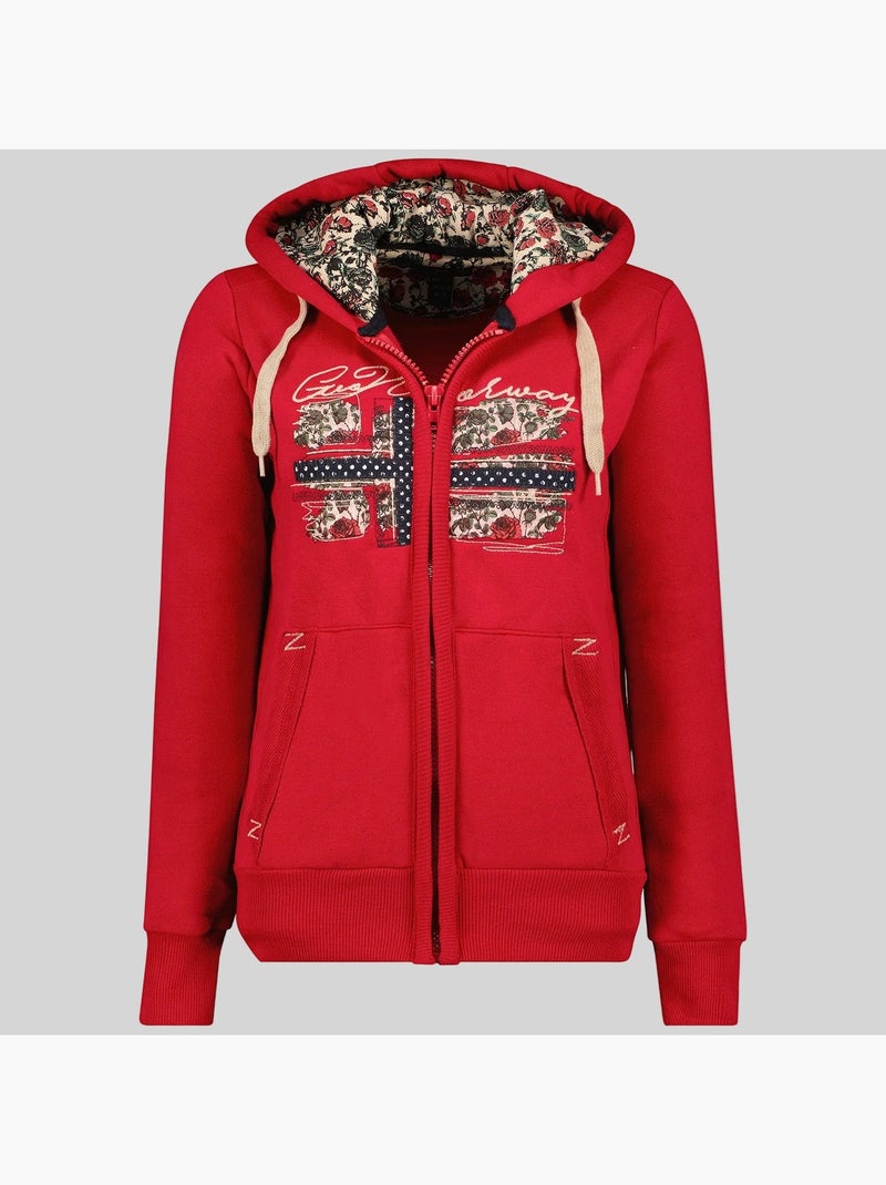 Sudadera con capucha fabeaute – geographical norway Rojo granate - Kiabi