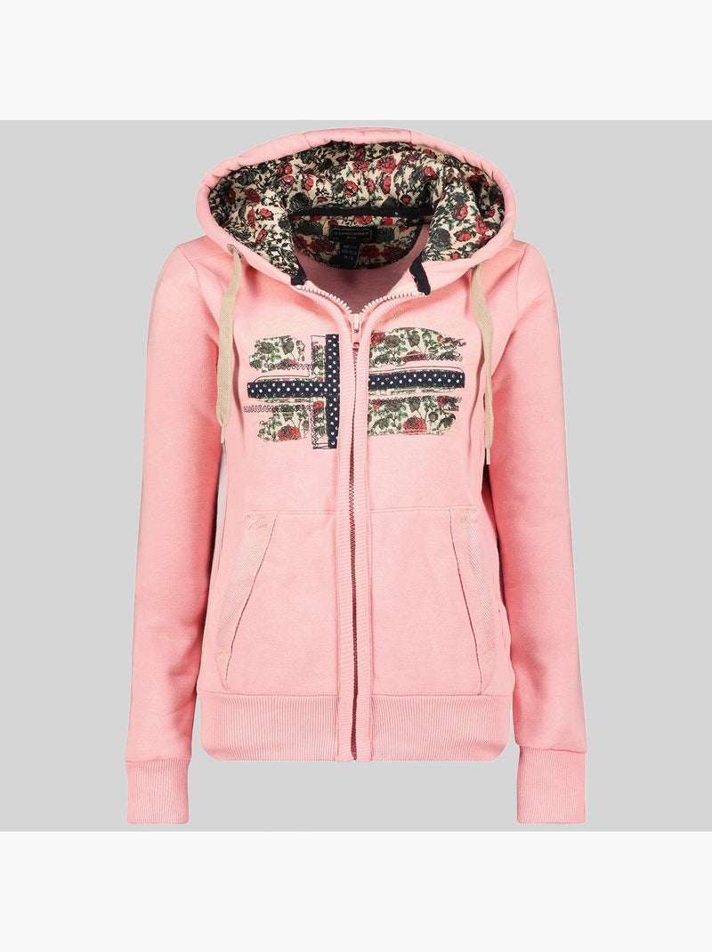 Sudadera con capucha fabeaute – geographical norway Rosa pálido - Kiabi