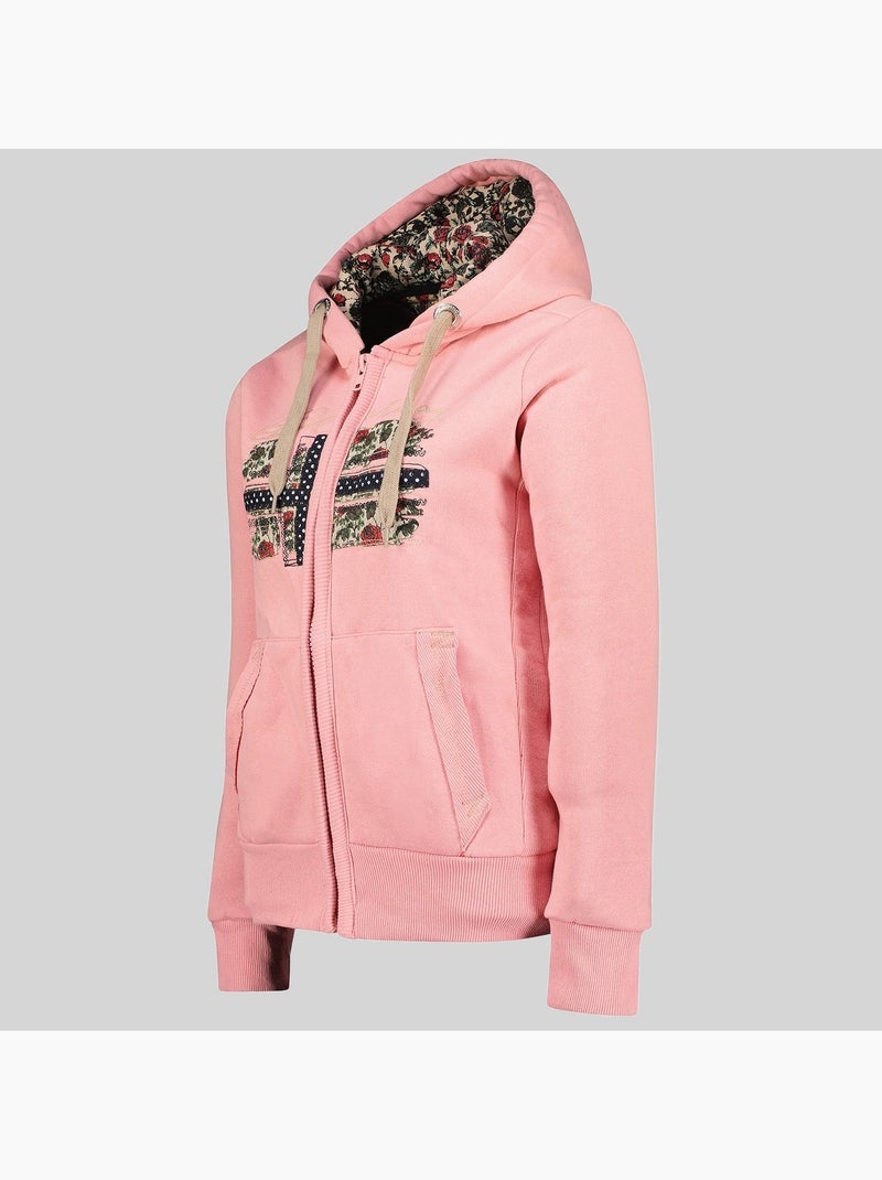Sudadera con capucha fabeaute – geographical norway Rosa pálido - Kiabi