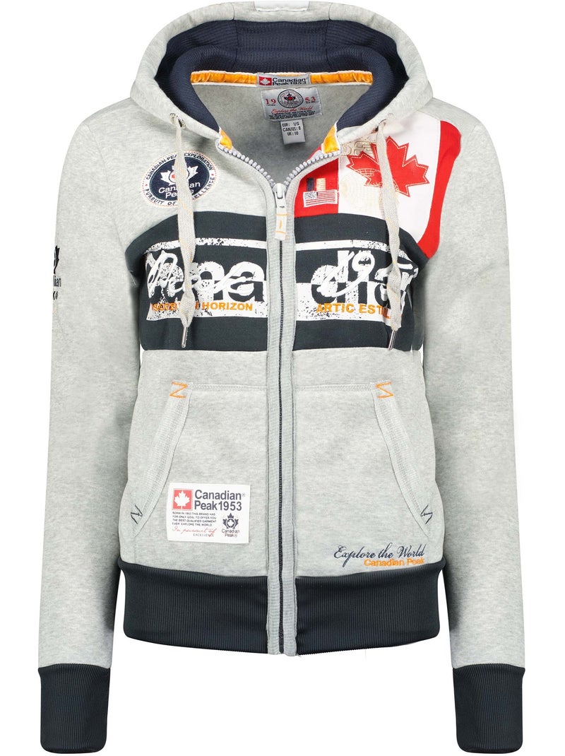 Sudadera con capucha face – canadian peak Gris claro - Kiabi