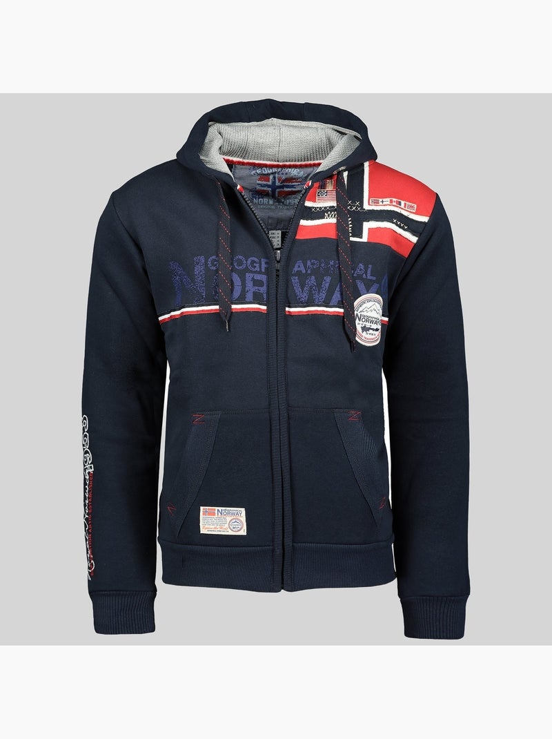 Sudadera con capucha faponie – geographical norway Azul marino - Kiabi
