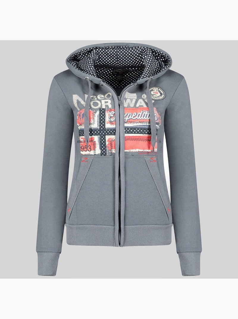 Sudadera con capucha farlotte – geographical norway Gris oscuro - Kiabi