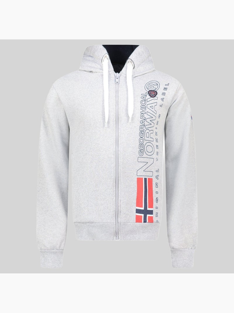 Sudadera con capucha fogora – geographical norway Gris claro - Kiabi