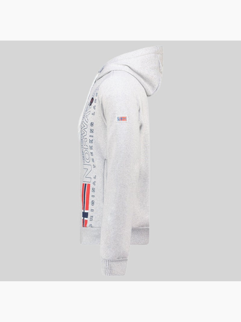 Sudadera con capucha fogora – geographical norway Gris claro - Kiabi