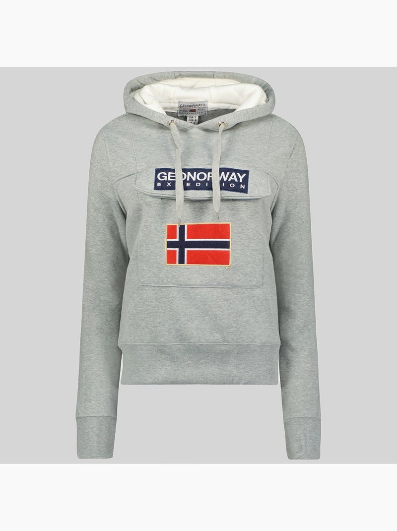 Sudadera con capucha gadrien – geographical norway Gris claro - Kiabi