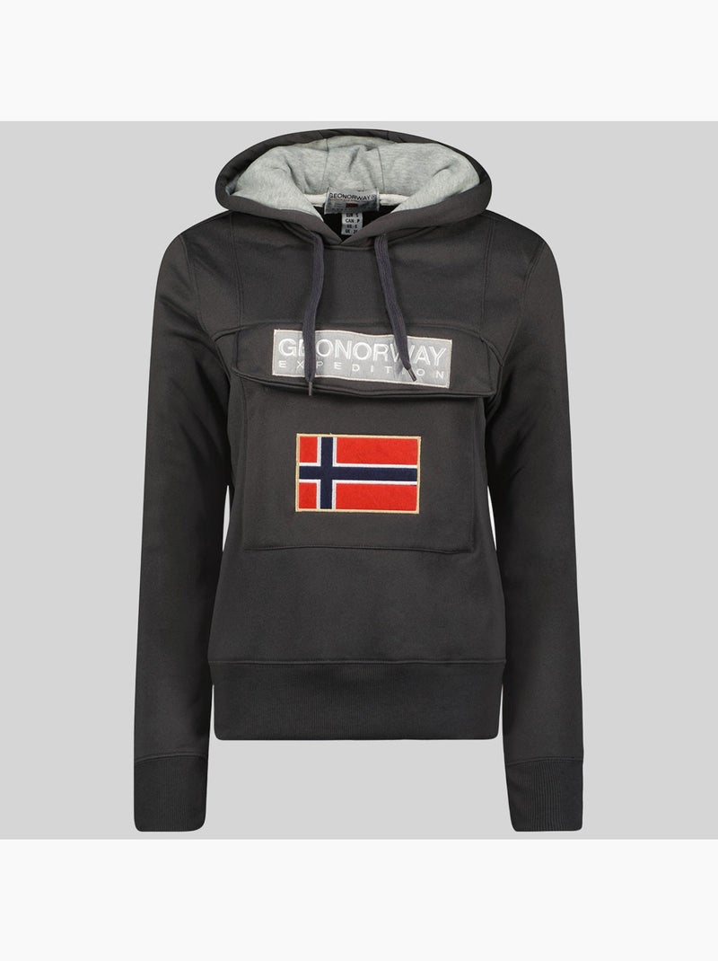 Sudadera con capucha gadrien – geographical norway Gris oscuro - Kiabi