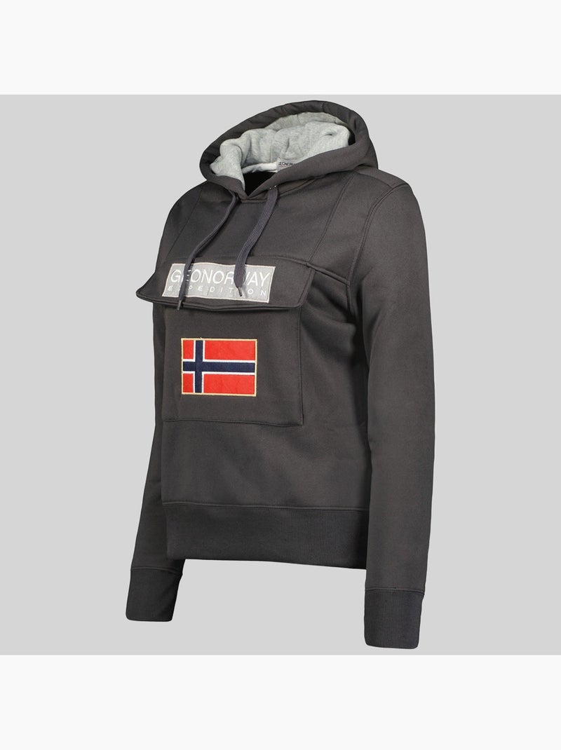 Sudadera con capucha gadrien – geographical norway Gris oscuro - Kiabi