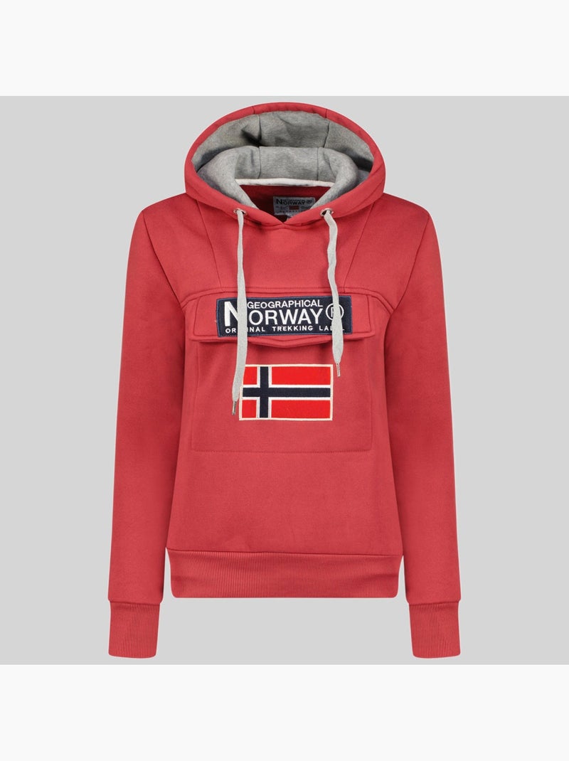 Sudadera con capucha gadrien – geographical norway Rojo granate - Kiabi