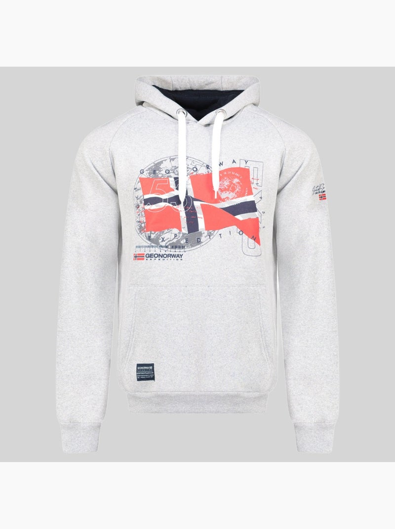 Sudadera con capucha gdrap – geographical norway Gris claro - Kiabi