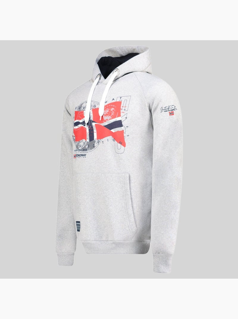 Sudadera con capucha gdrap – geographical norway Gris claro - Kiabi
