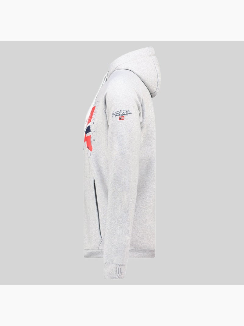 Sudadera con capucha gdrap – geographical norway Gris claro - Kiabi