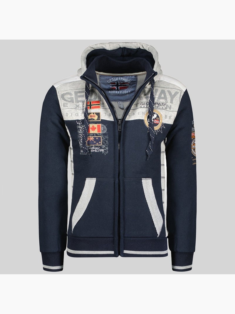 Sudadera con capucha geday – geographical norway Azul marino - Kiabi