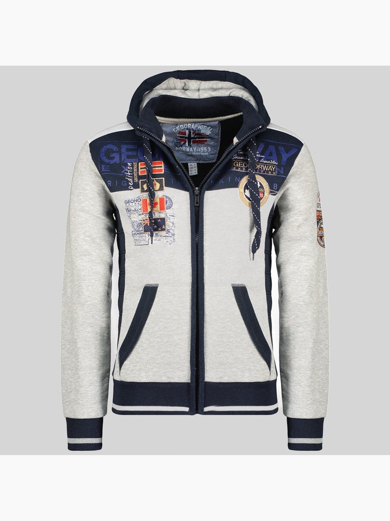 Sudadera con capucha geday – geographical norway Gris claro - Kiabi