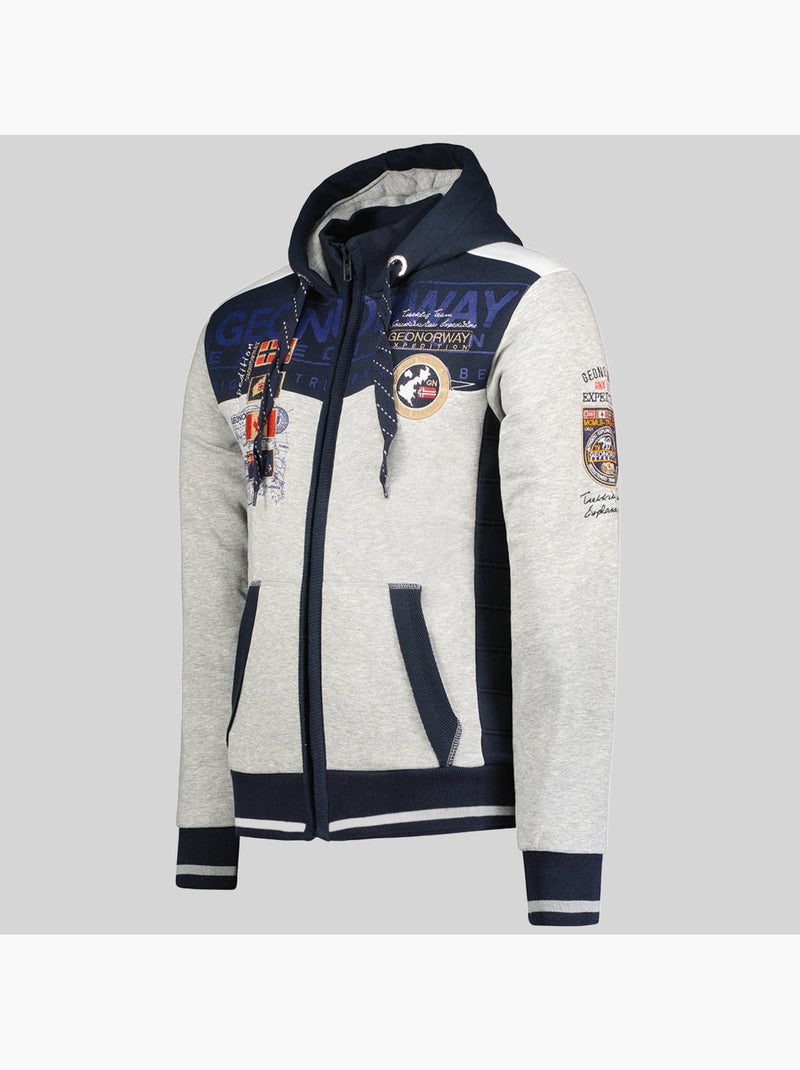 Sudadera con capucha geday – geographical norway Gris claro - Kiabi
