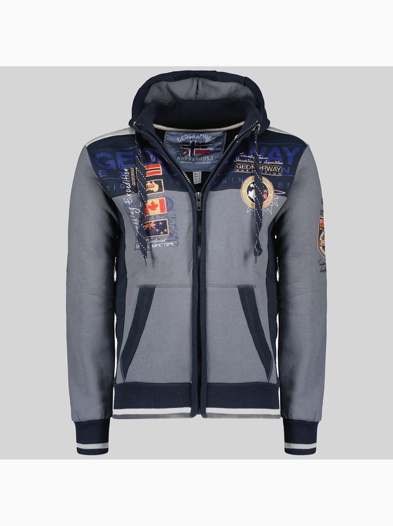 Sudadera con capucha geday – geographical norway Gris oscuro - Kiabi