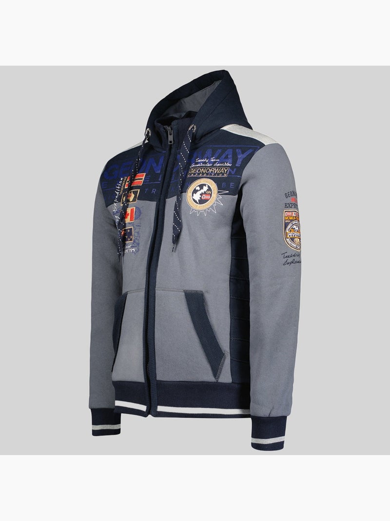 Sudadera con capucha geday – geographical norway Gris oscuro - Kiabi