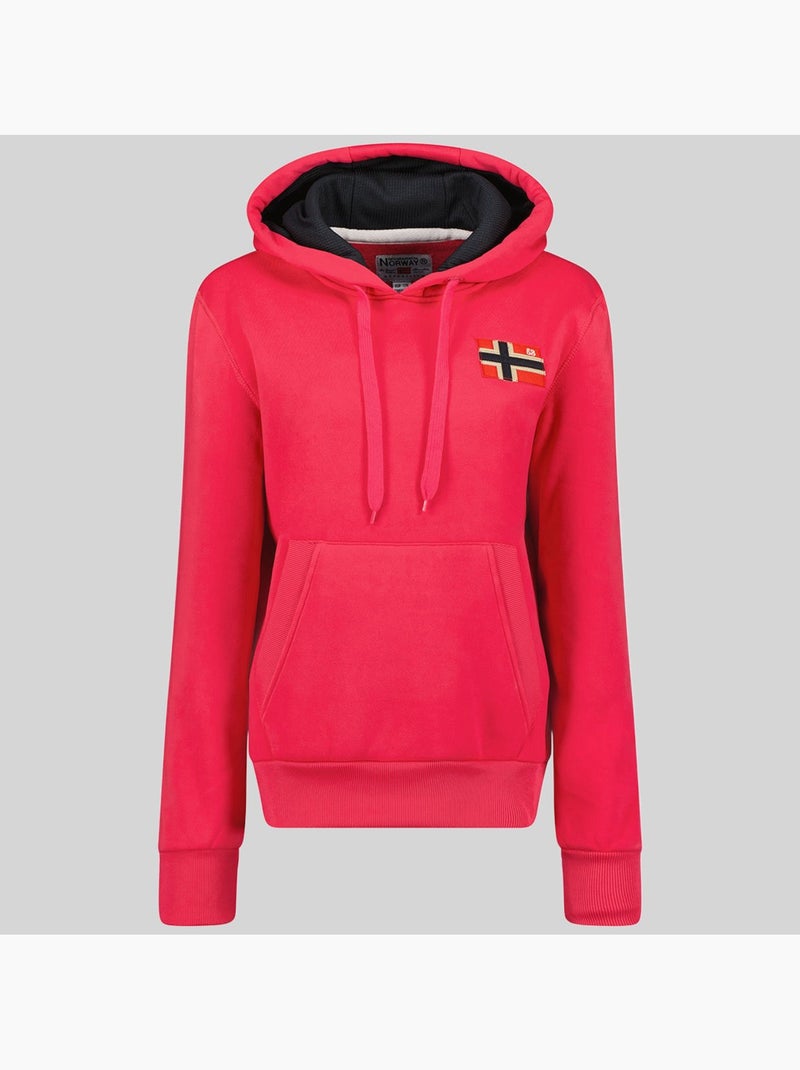 Sudadera con capucha genifer – geographical norway Rosa fluo - Kiabi