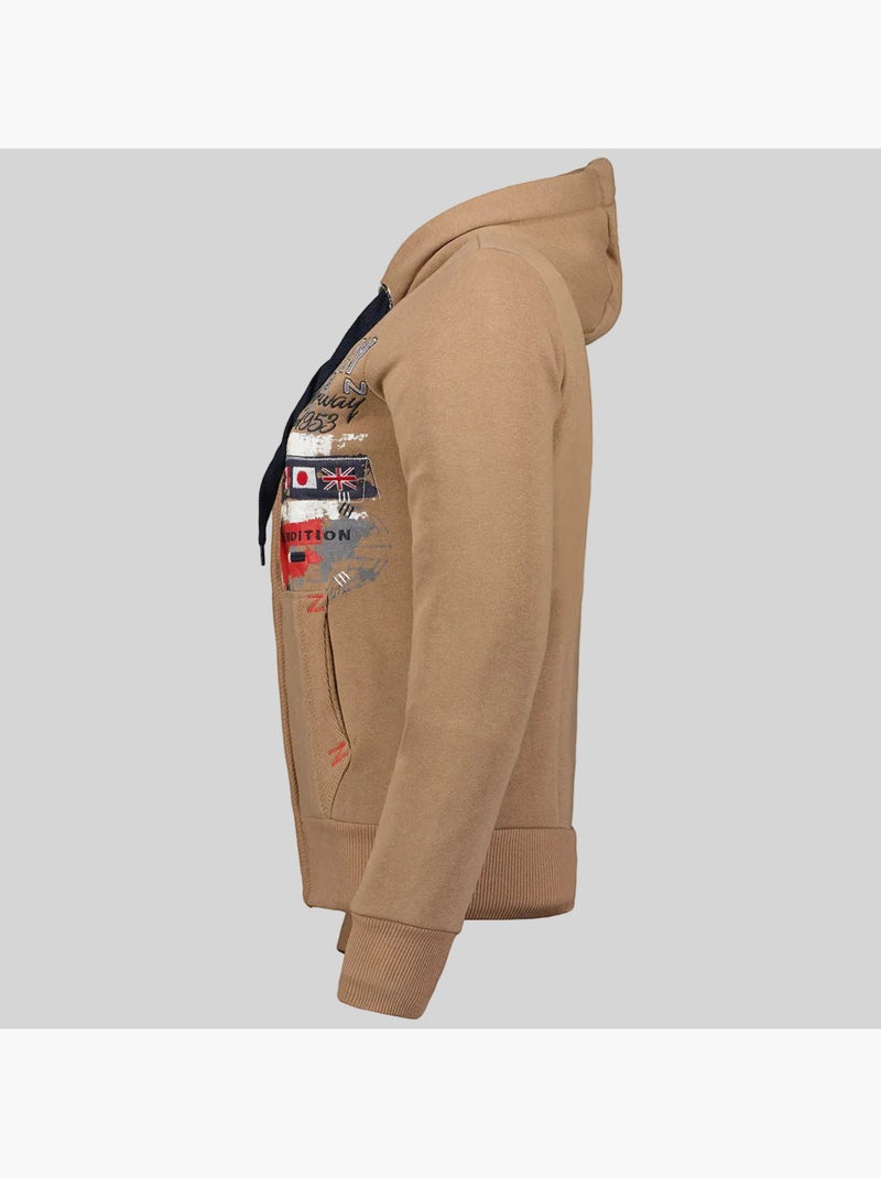 Sudadera con capucha getchup – geographical norway Taupe - Kiabi