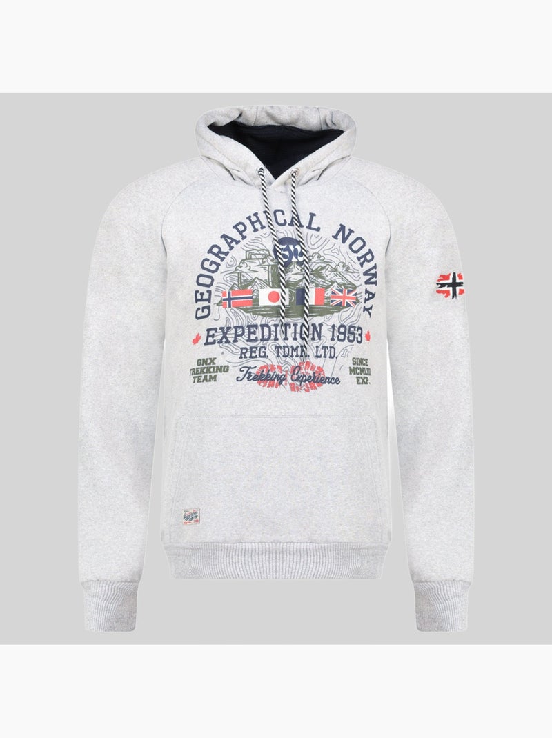 Sudadera con capucha gexpe – geographical norway Gris claro - Kiabi
