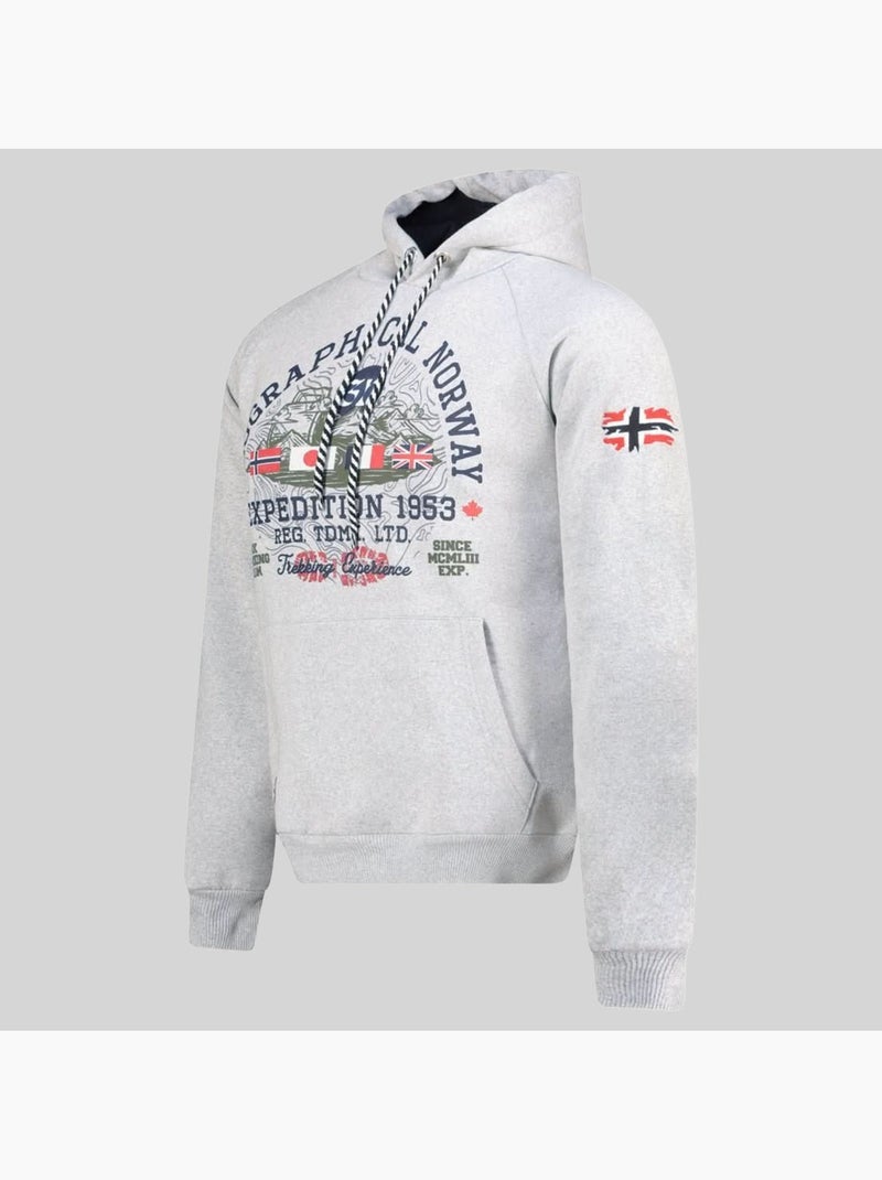 Sudadera con capucha gexpe – geographical norway Gris claro - Kiabi