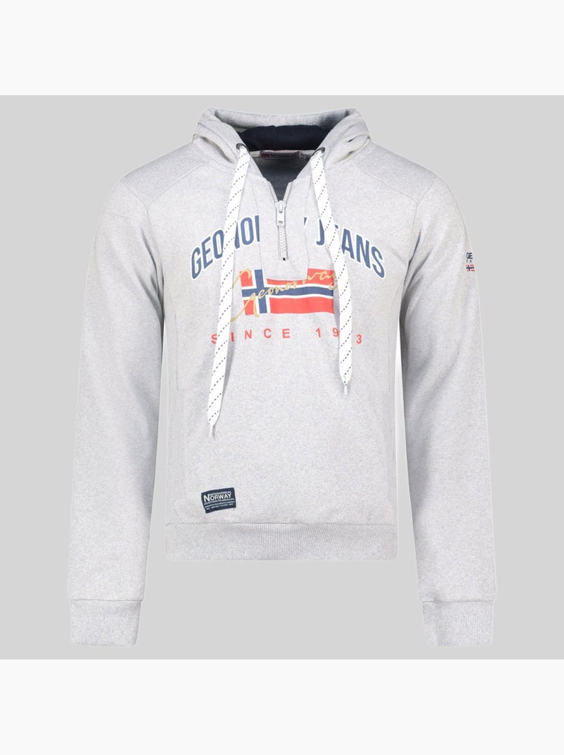 Sudadera con capucha ghagen – geographical norway Gris claro - Kiabi