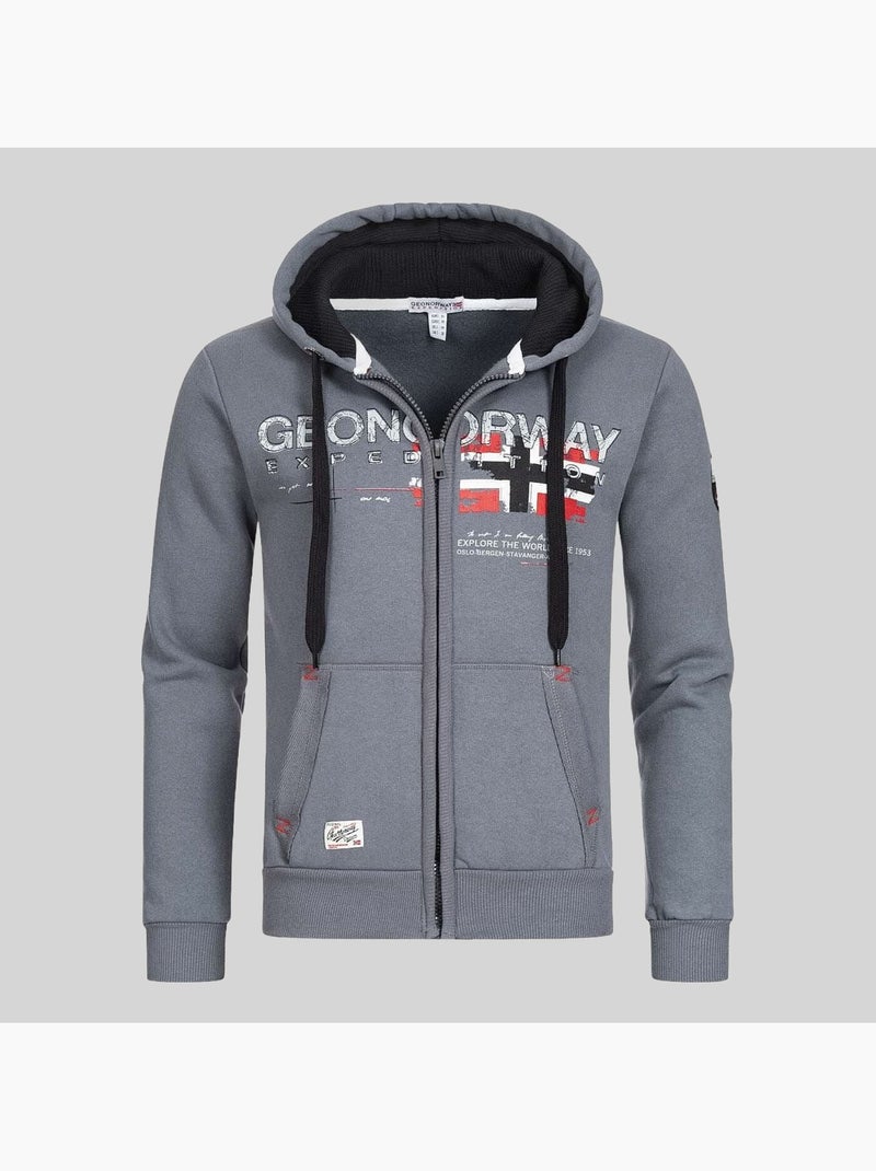 Sudadera con capucha gisland – geographical norway Gris oscuro - Kiabi