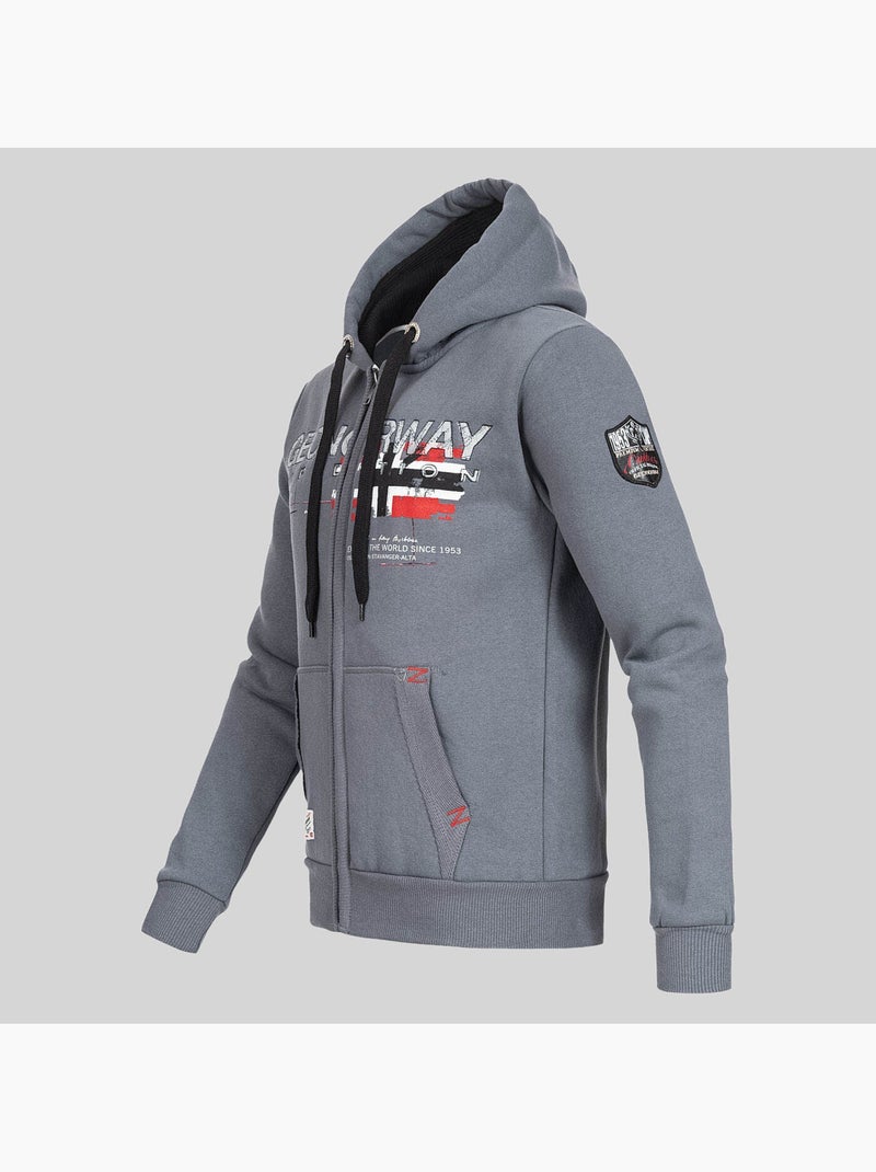 Sudadera con capucha gisland – geographical norway Gris oscuro - Kiabi