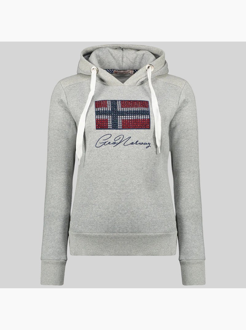Sudadera con capucha goisette – geographical norway Gris claro - Kiabi