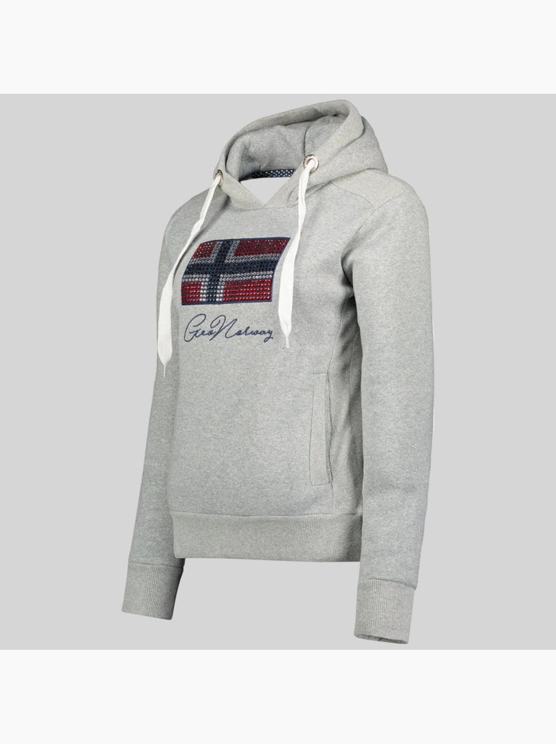 Sudadera con capucha goisette – geographical norway Gris claro - Kiabi