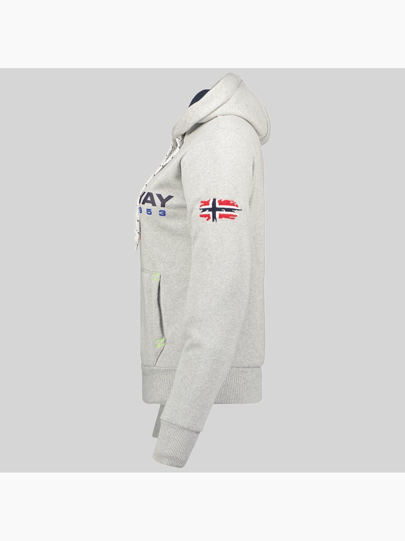 Sudadera con capucha goliver – geographical norway Gris claro - Kiabi