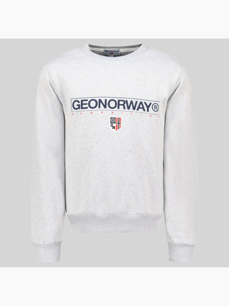 Sudadera con capucha gotrun – geographical norway Gris claro - Kiabi
