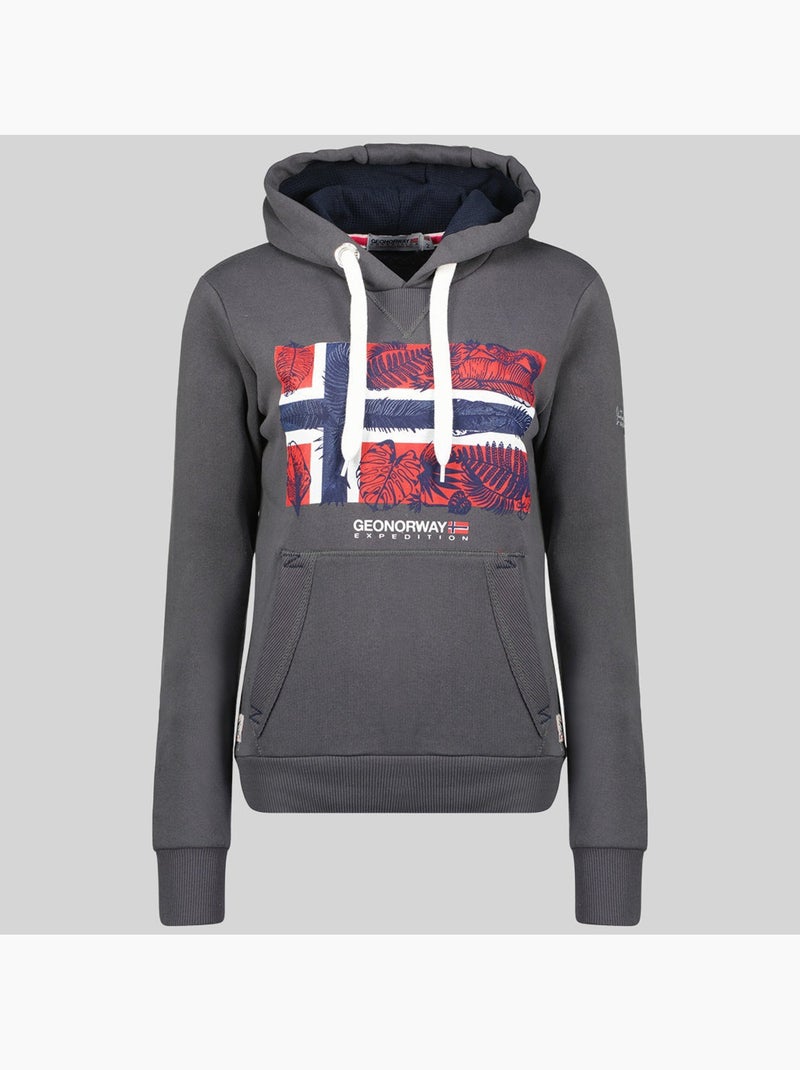 Sudadera con capucha gpalm – geographical norway Gris oscuro - Kiabi