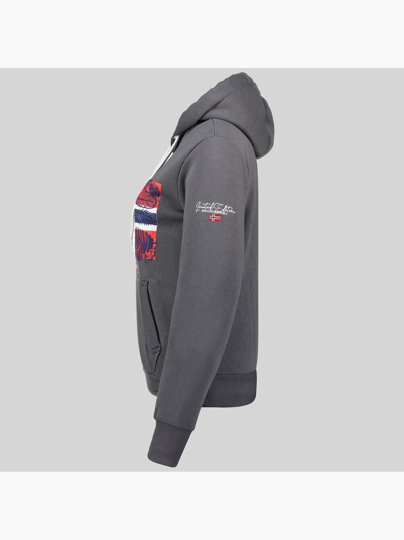 Sudadera con capucha gpalm – geographical norway Gris oscuro - Kiabi