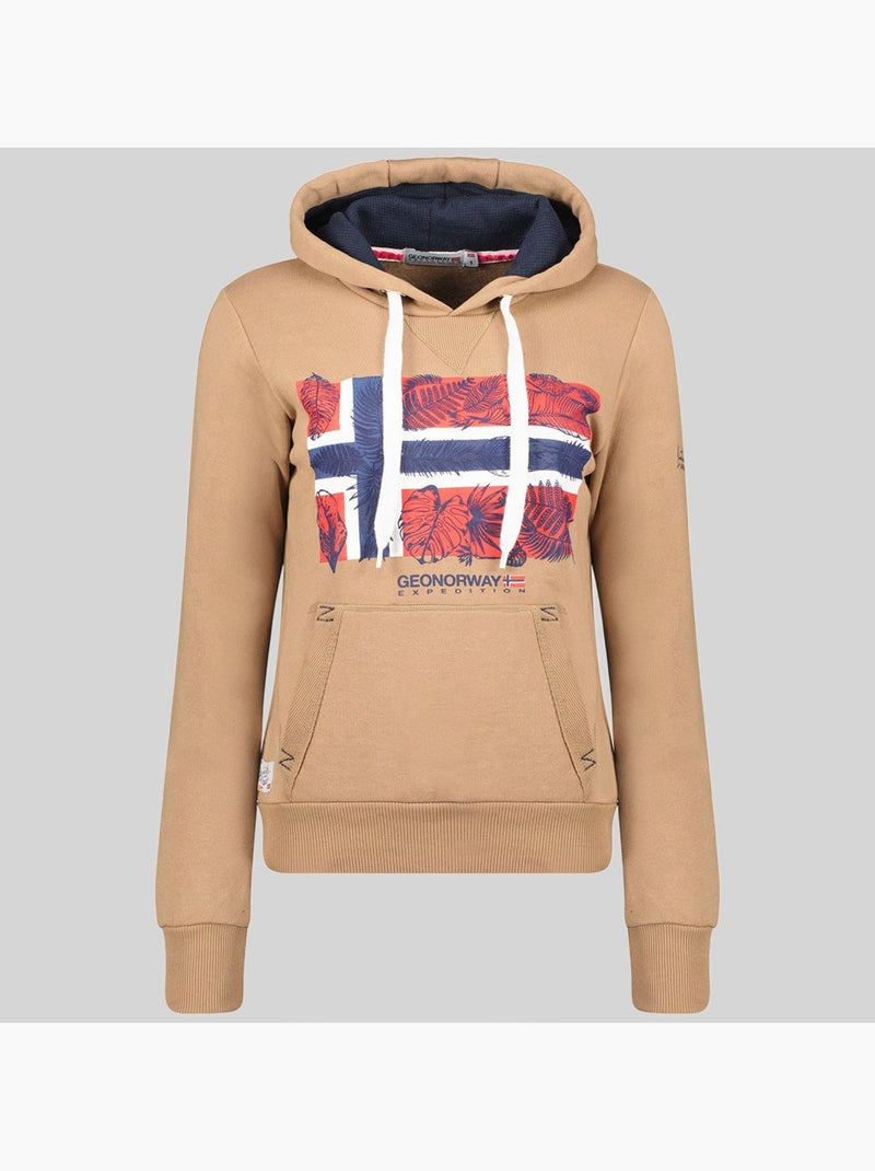 Sudadera con capucha gpalm – geographical norway Taupe - Kiabi