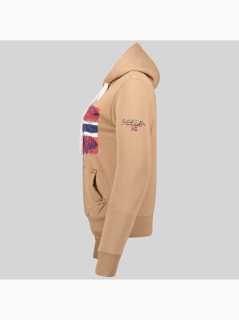 Sudadera con capucha gpalm – geographical norway Taupe - Kiabi