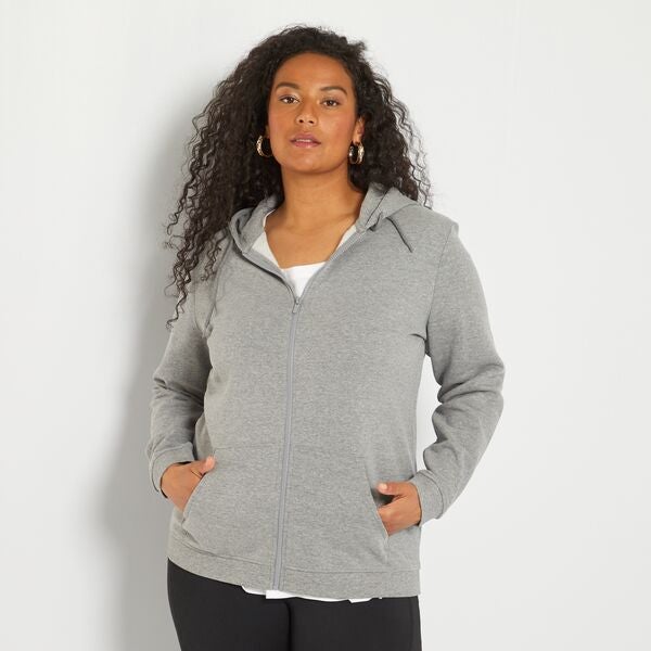 Sudadera con capucha tallas grandes mujer - GRIS - Kiabi - 13,00€